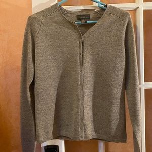 Banana Republic Merino Wool Cardigan Sweater Tan M